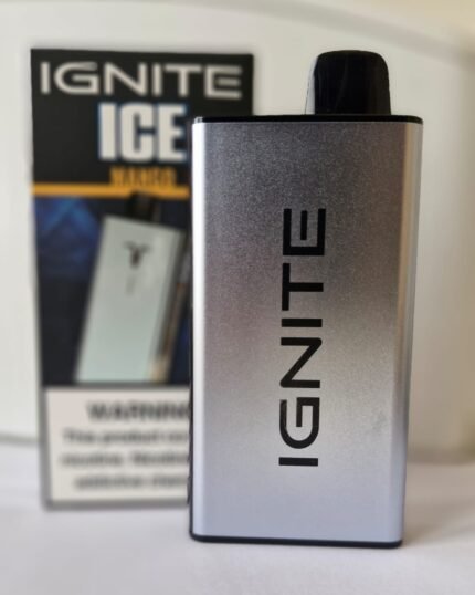 Dispositivo desechable IGNITE ICE 40K de 5% nicotina con batería de 800mAh, presentado por Vapor Centro VM – diseño moderno, potente y refrescante.